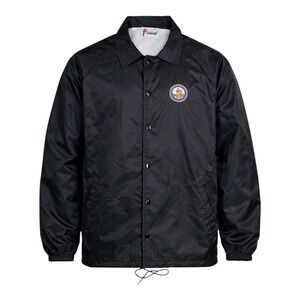 Cardinal Black Coach Jacket Chickasaw Nation Veterans Snap Button‎ Nylon XL